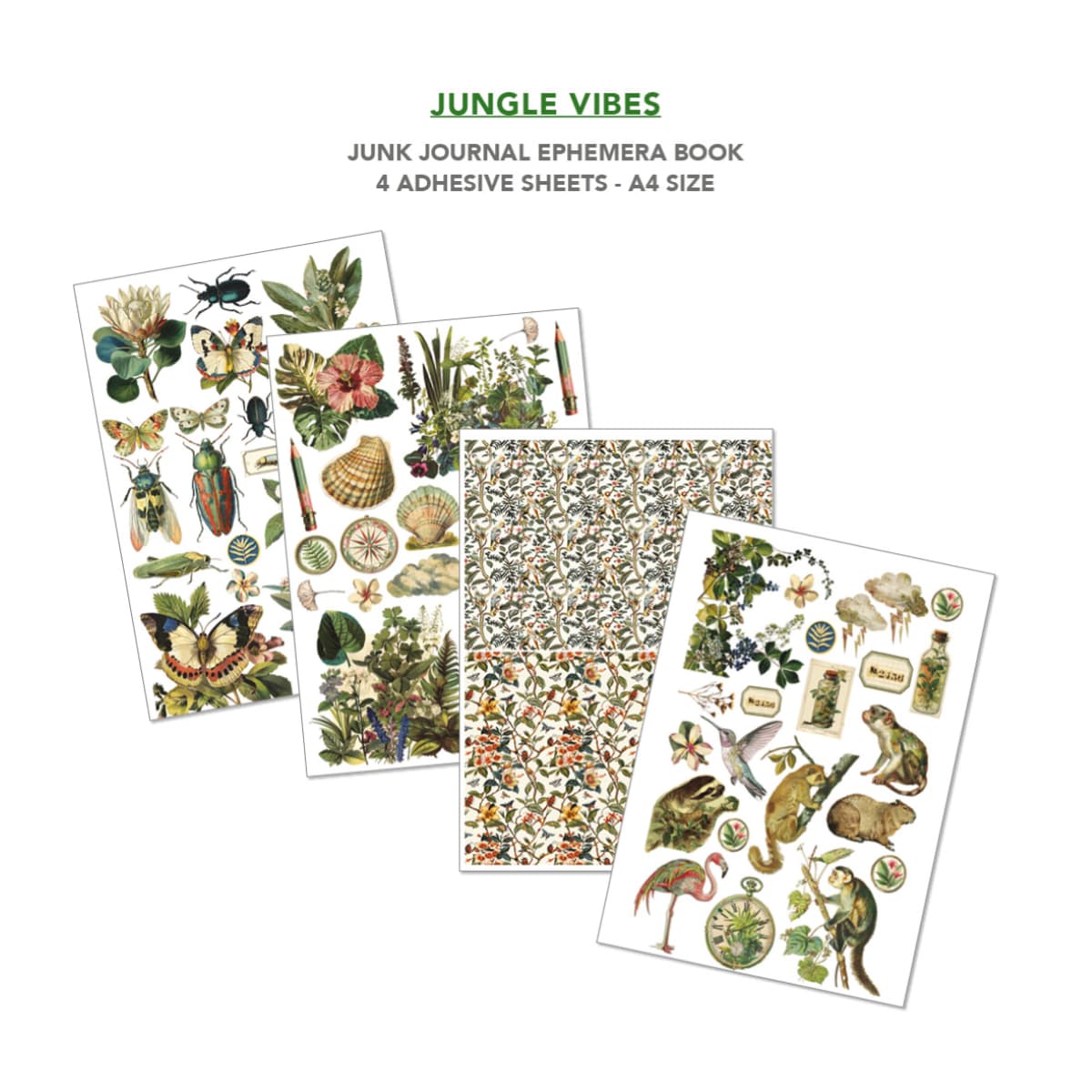 Junk Journal & Ephemera book - Jungle Vibes