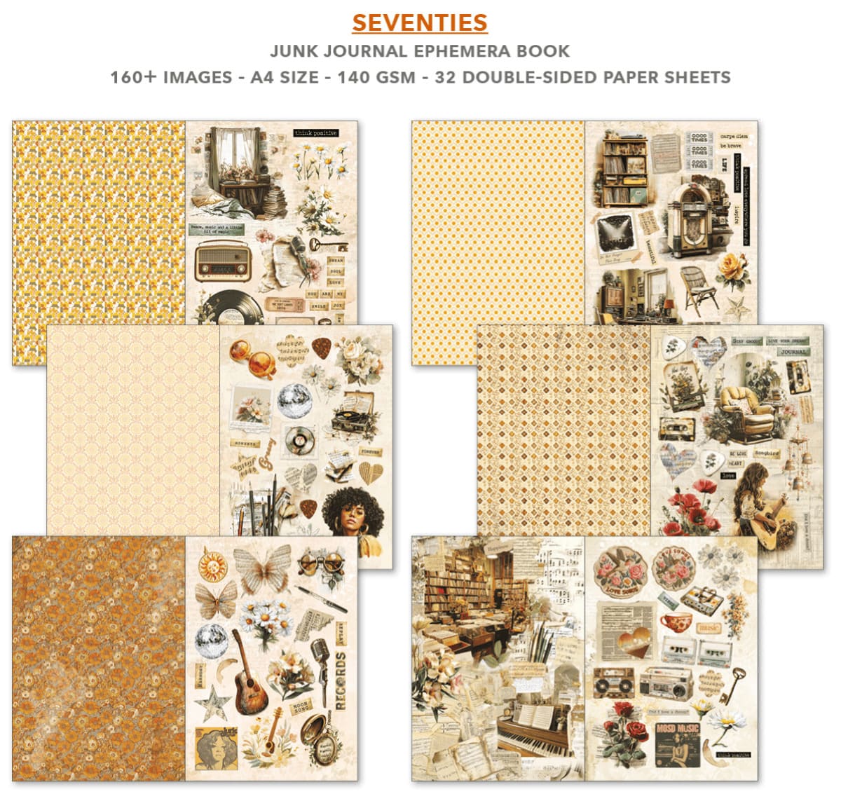 Junk Journal & Ephemera book - Seventies