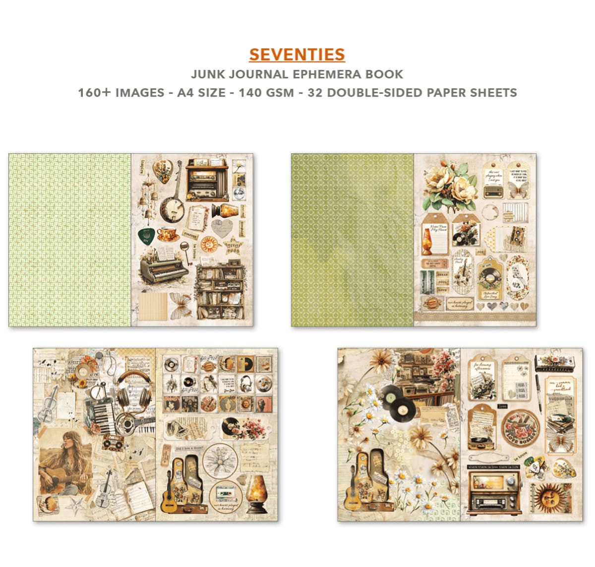 Junk Journal & Ephemera book - Seventies