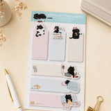 Bookmark Sticky Notes - Mocha cat - 6 designer