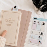 Bookmark Sticky Notes - Mocha cat - 6 designer