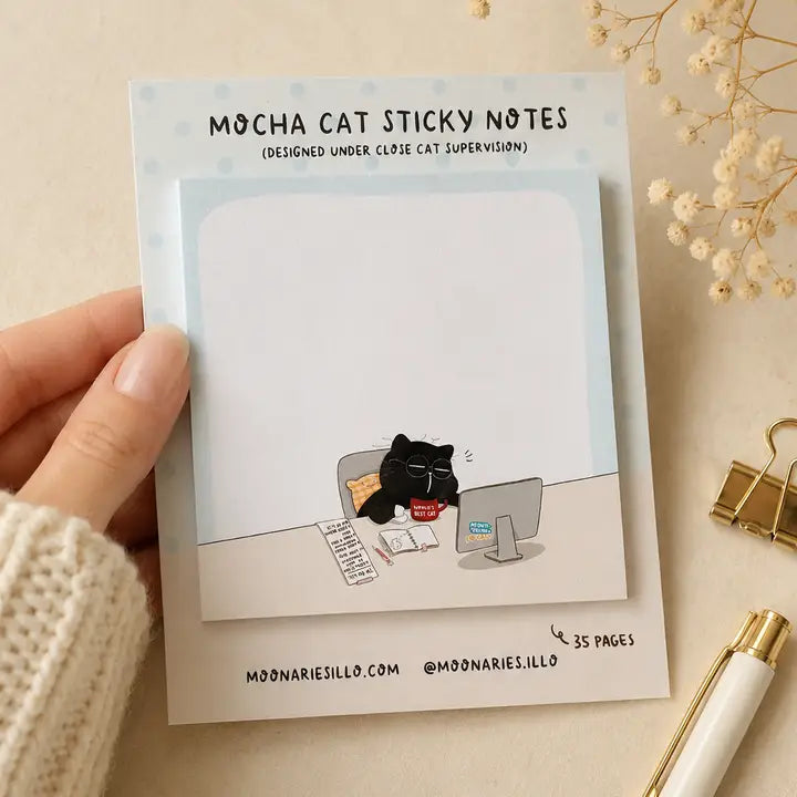 Sticky Notes - Mocha cat - Coworker