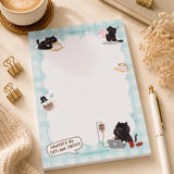 Illustrated Notepad - Mocha cat - A6