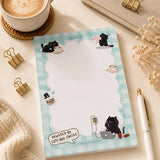 Illustrated Notepad - Mocha cat - A6