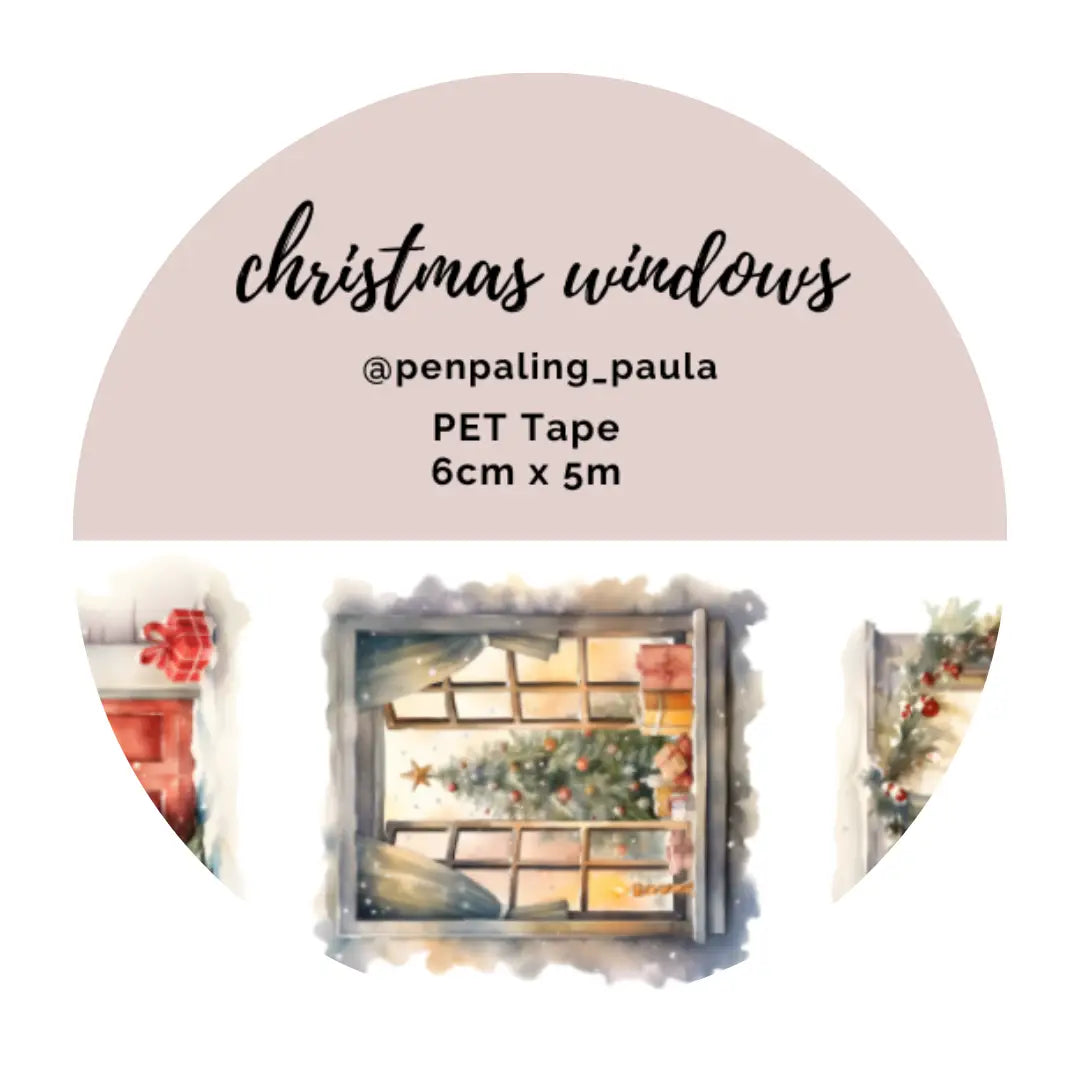 Pre-cut PET Tape - Penpaling Paula - Christmas Windows