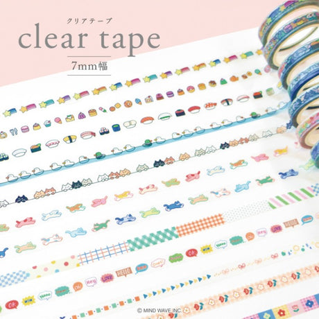Clear tape 7 mm - Pop icon - Cats