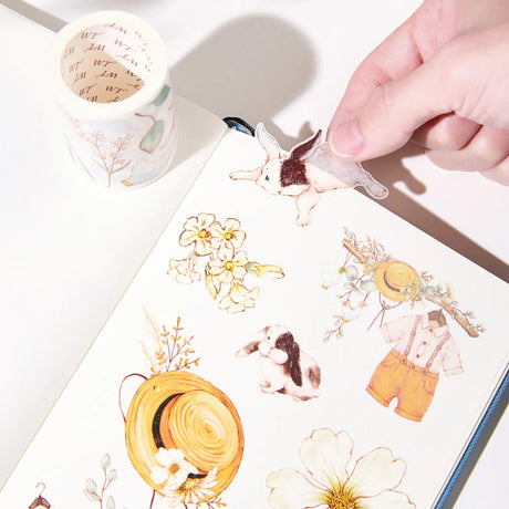 Sticker Washi Tape - Pre-cut - Clover Haze - 60 mm