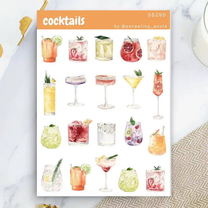 Stickers - Penpaling Paula - Cocktails
