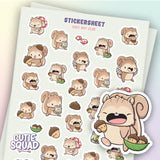 Stickersheet CutieSquad - Cozy Nut Club