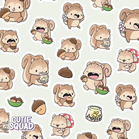 Stickersheet CutieSquad - Cozy Nut Club