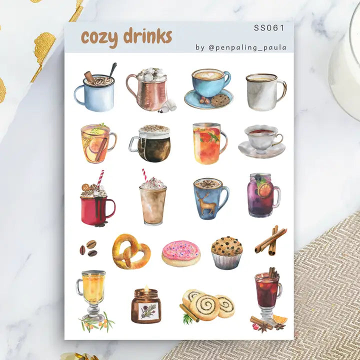 Stickers - Penpaling Paula - Cozy Drinks