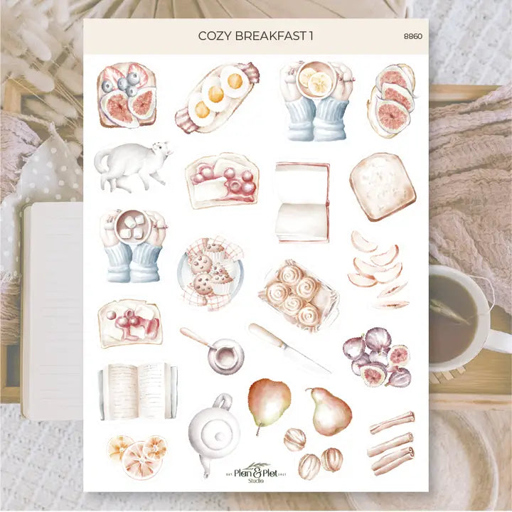 Stickers Plan & Plot Studio Vinyl - Cozy Breakfast 1