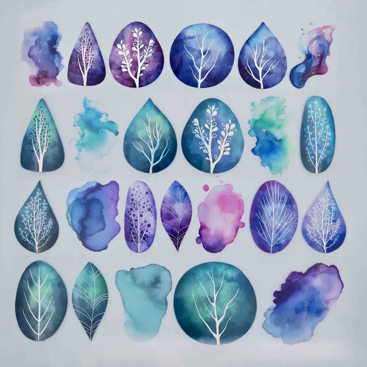 Pet Tape - MIC - Crystal Trees - Foiled & Embossed 60 mm