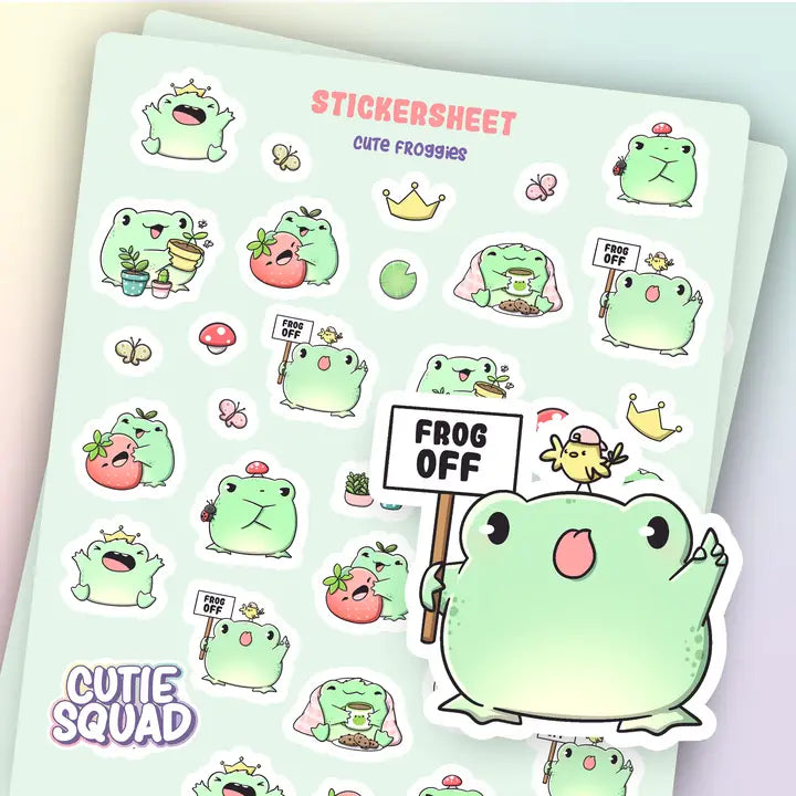Stickersheet CutieSquad - Cute Froggies
