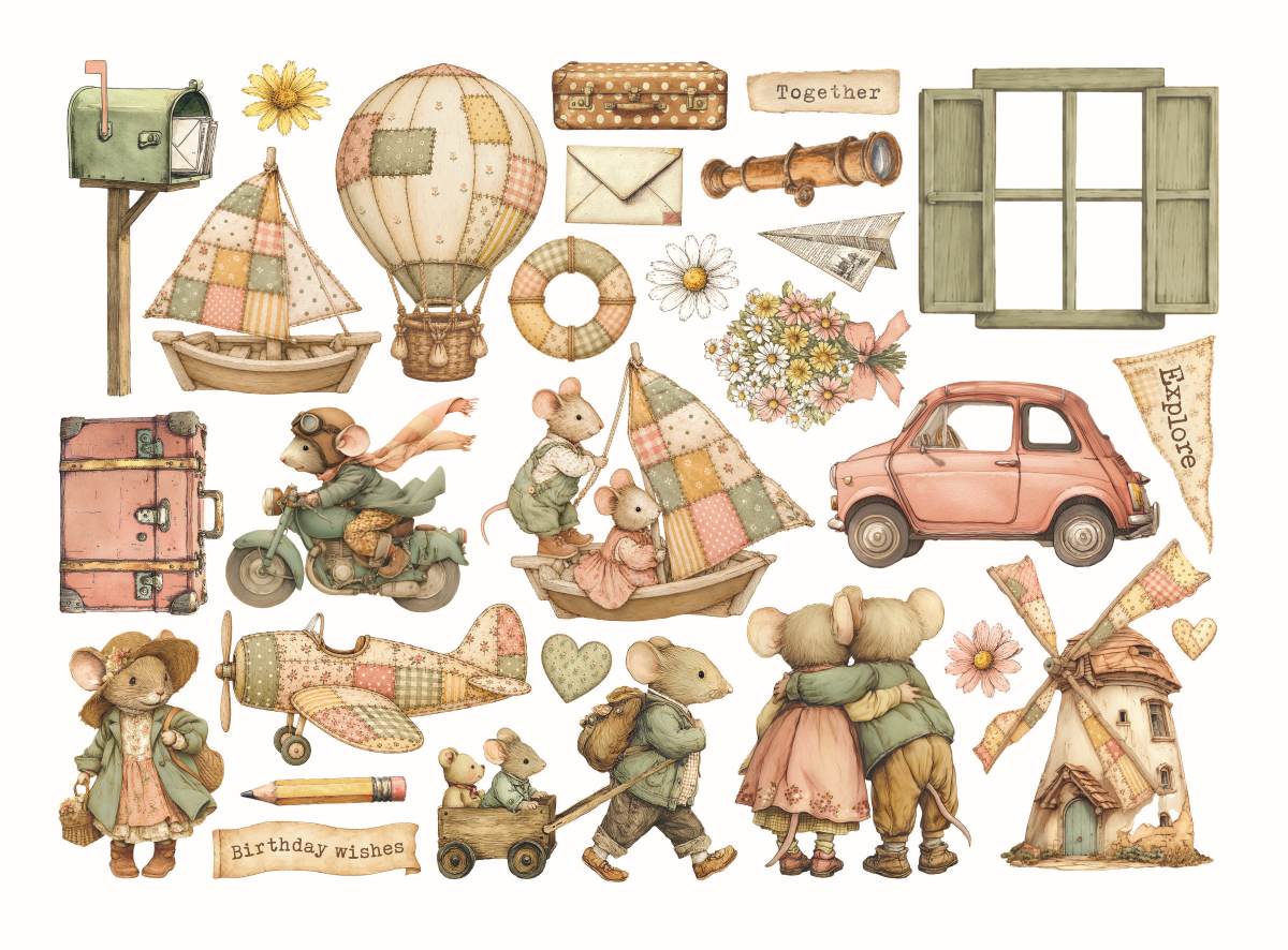 Die cuts - Adhesive - Cozy Family