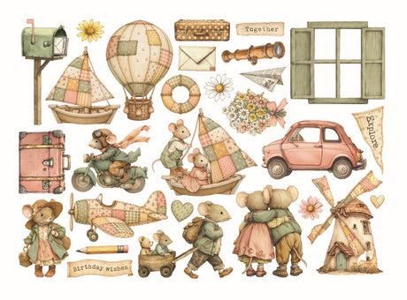 Die cuts - Adhesive - Cozy Family