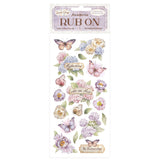 Rub-on - Quiet Days - Hydrangea and Butterfly