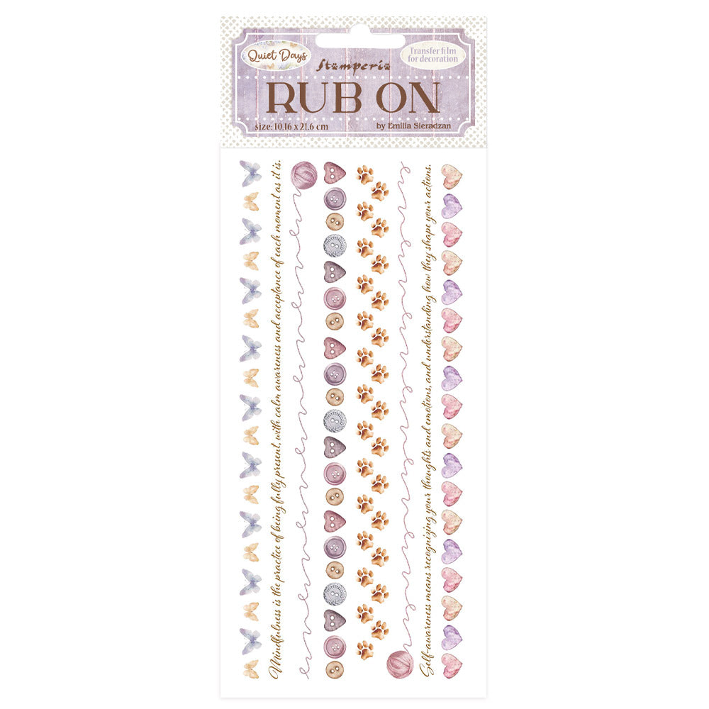 Rub-on - Quiet Days - Cozy Borders
