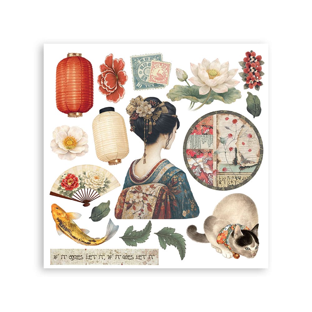Rub-On Kit 15,5 x 15,5 cm - Oriental garden