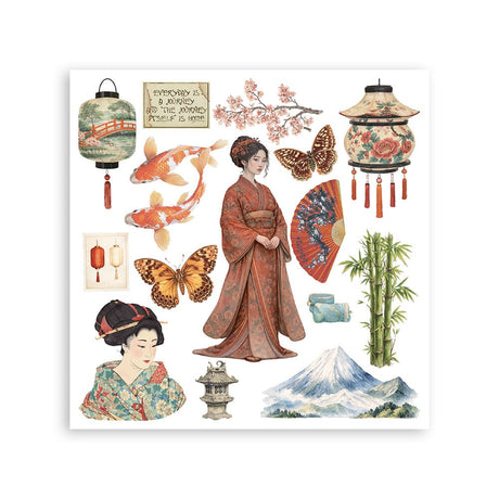 Rub-On Kit 15,5 x 15,5 cm - Oriental garden