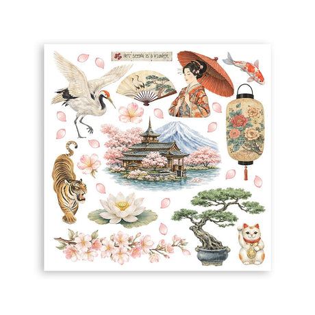 Rub-On Kit 15,5 x 15,5 cm - Oriental garden