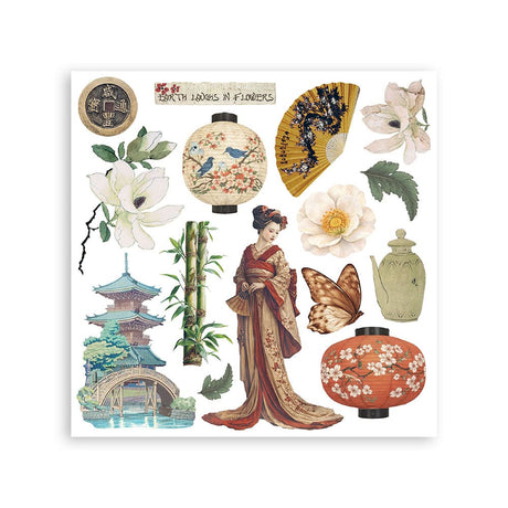 Rub-On Kit 15,5 x 15,5 cm - Oriental garden