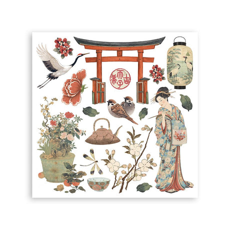 Rub-On Kit 15,5 x 15,5 cm - Oriental garden