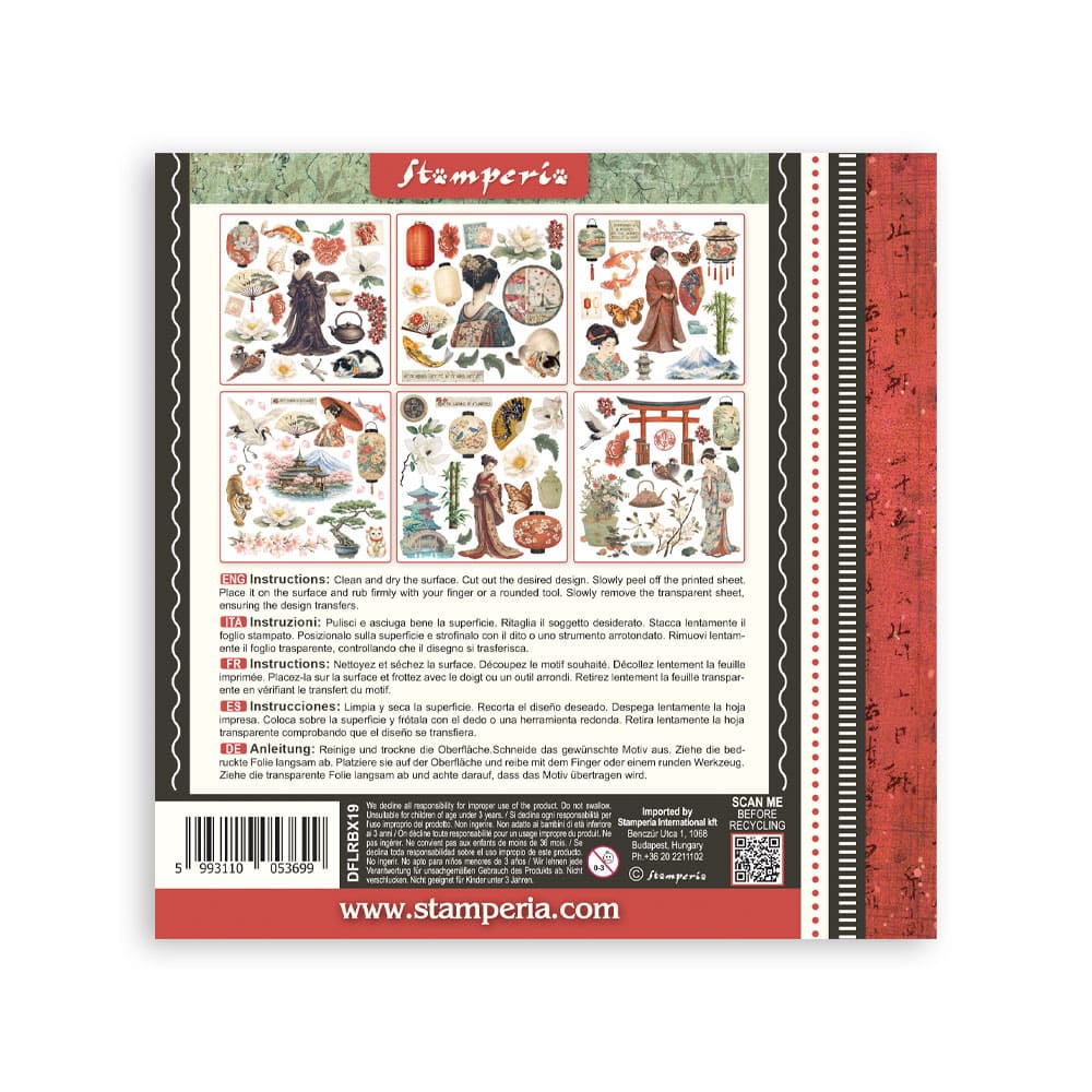 Rub-On Kit 15,5 x 15,5 cm - Oriental garden