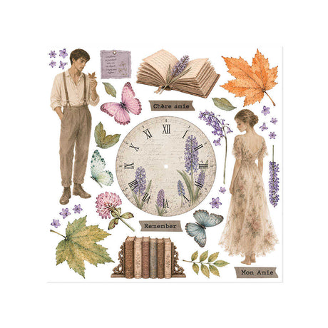 Rub-On Kit 15,5 x 15,5 cm - Flowers and Poems
