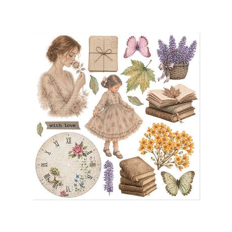 Rub-On Kit 15,5 x 15,5 cm - Flowers and Poems