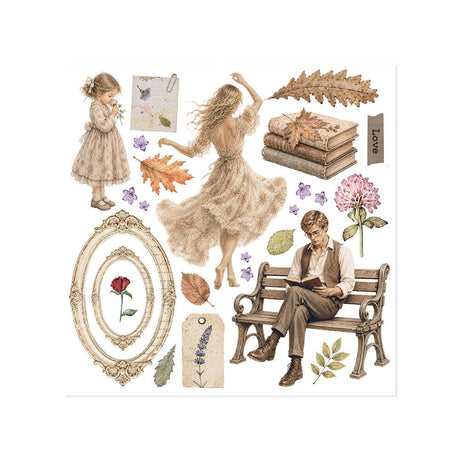 Rub-On Kit 15,5 x 15,5 cm - Flowers and Poems