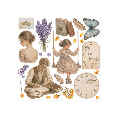 Rub-On Kit 15,5 x 15,5 cm - Flowers and Poems