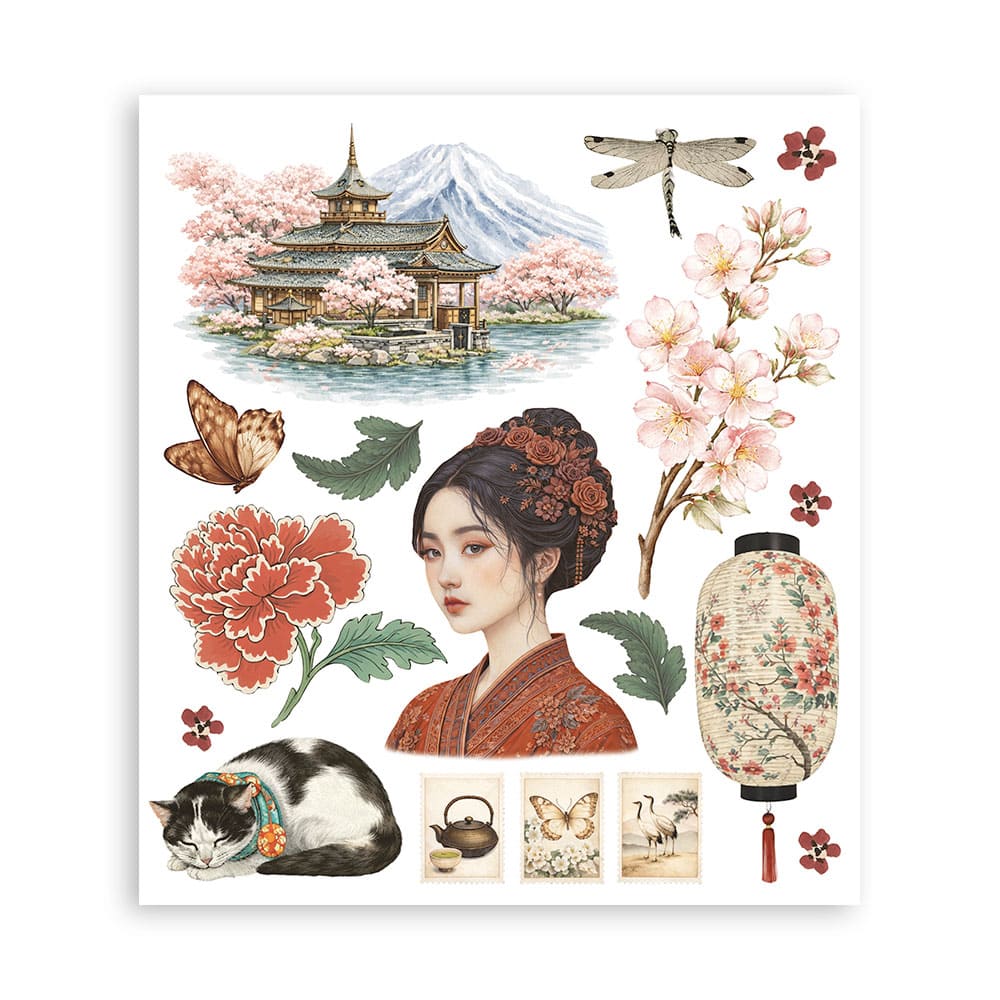Rub-On Selection 20,5 x 23 cm - Oriental garden