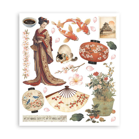 Rub-On Selection 20,5 x 23 cm - Oriental garden