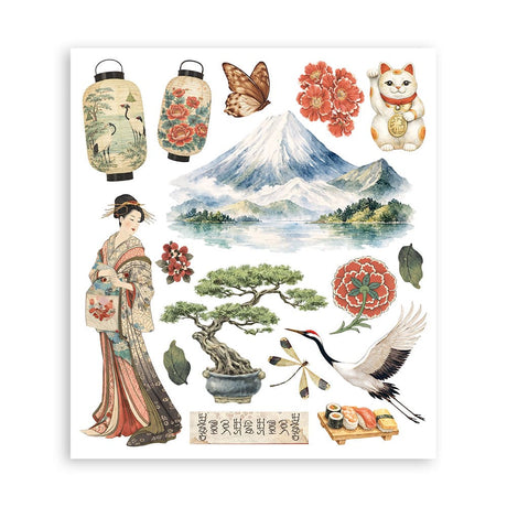 Rub-On Selection 20,5 x 23 cm - Oriental garden