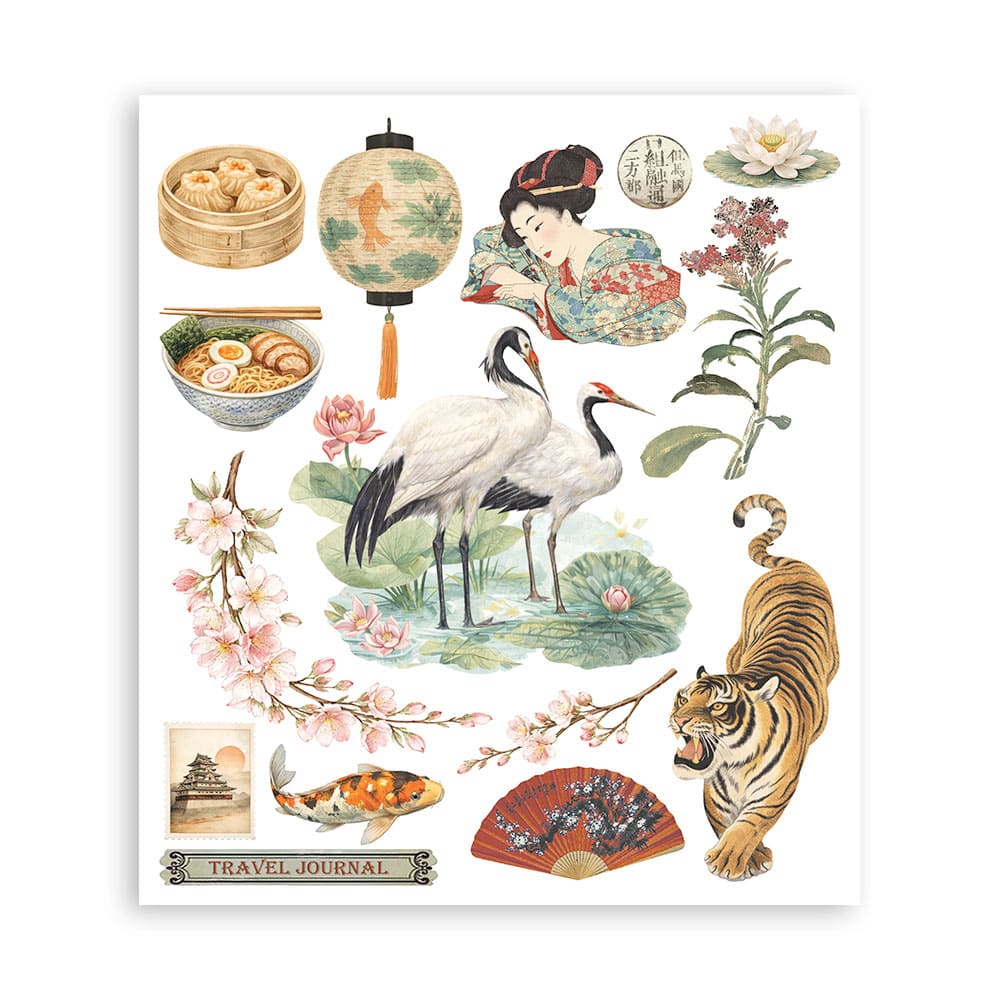 Rub-On Selection 20,5 x 23 cm - Oriental garden