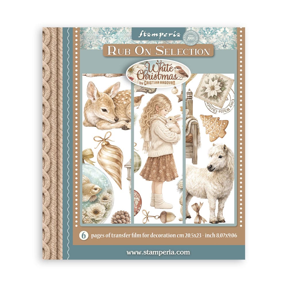 Rub-On Selection 20.5 x 23 cm - White Christmas