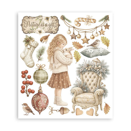 Rub-On Selection 20.5 x 23 cm - White Christmas
