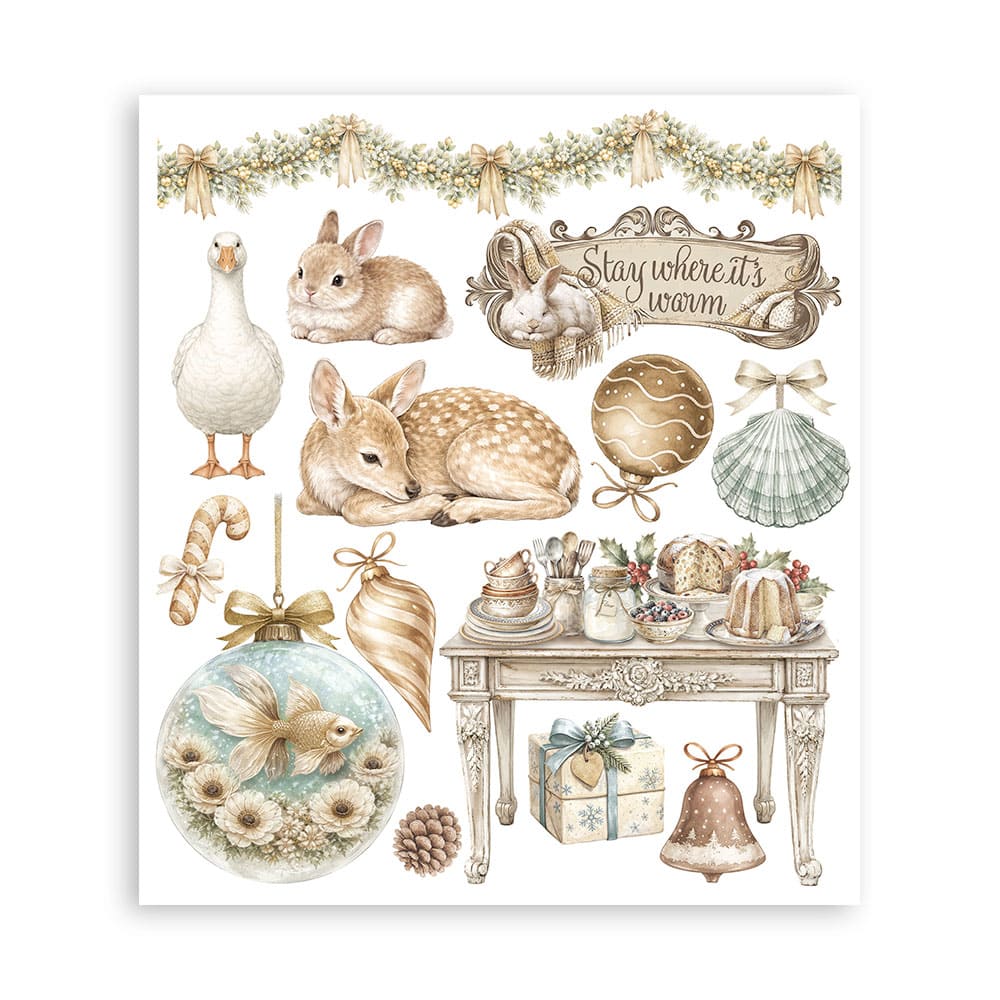 Rub-On Selection 20.5 x 23 cm - White Christmas