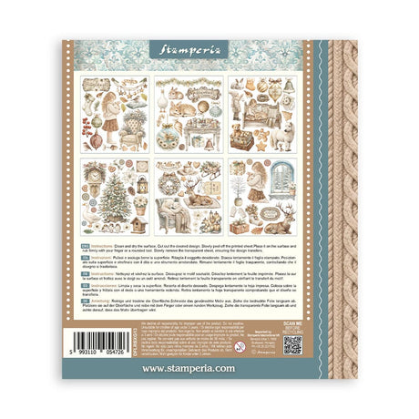 Rub-On Selection 20.5 x 23 cm - White Christmas