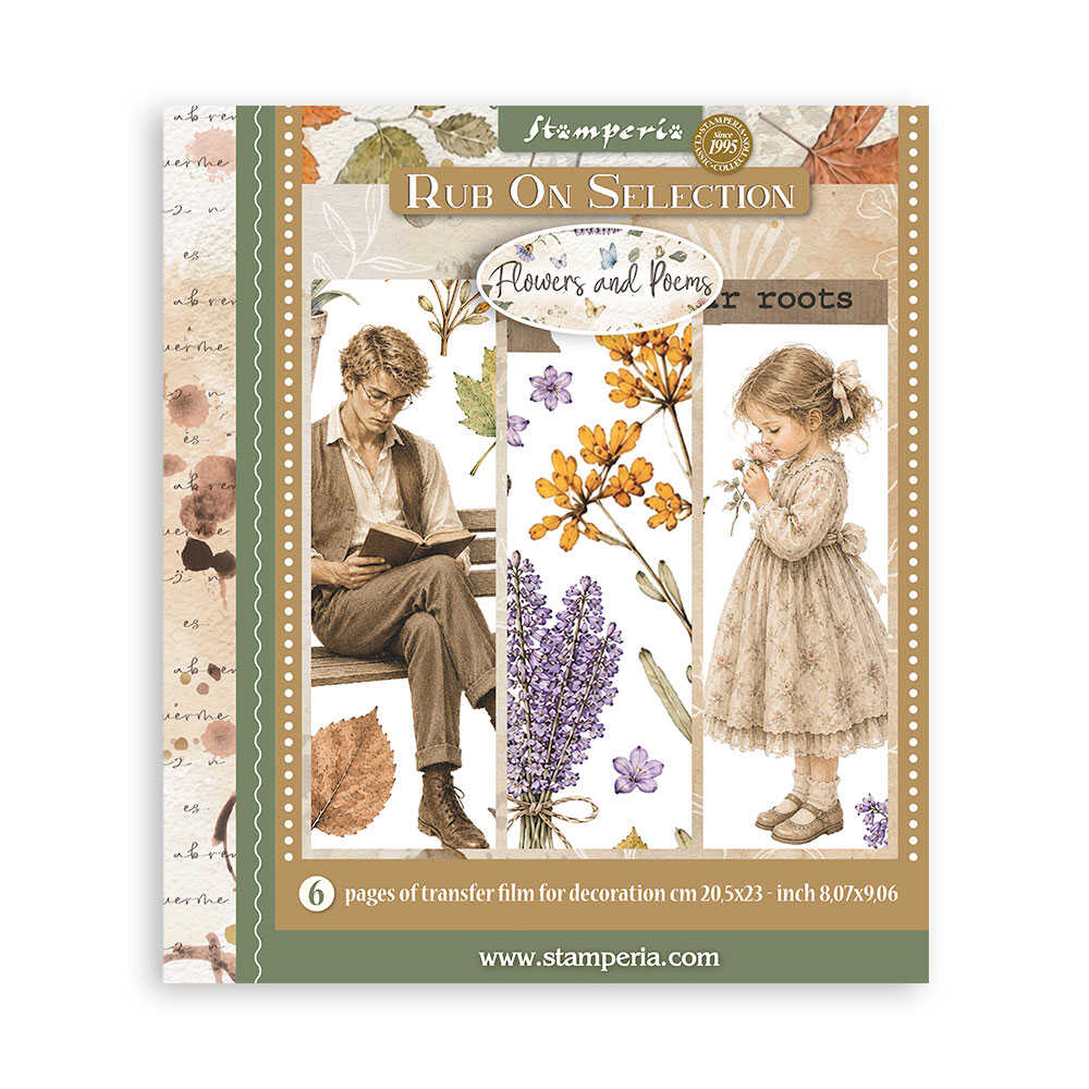 Rub-On Selection 20,5 x 23 cm - Flowers and Poems