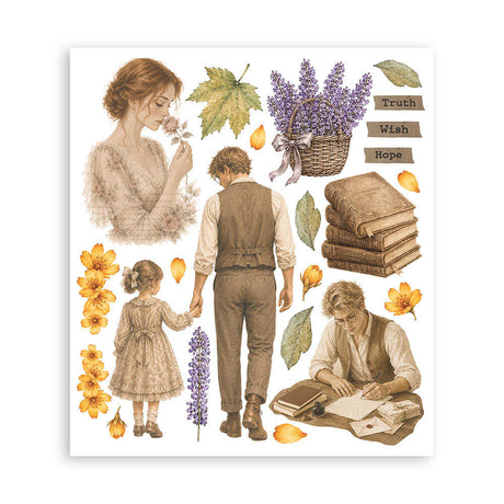 Rub-On Selection 20,5 x 23 cm - Flowers and Poems