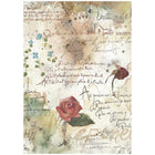 Rice Paper A4 - Flowers and Poems - Pattern