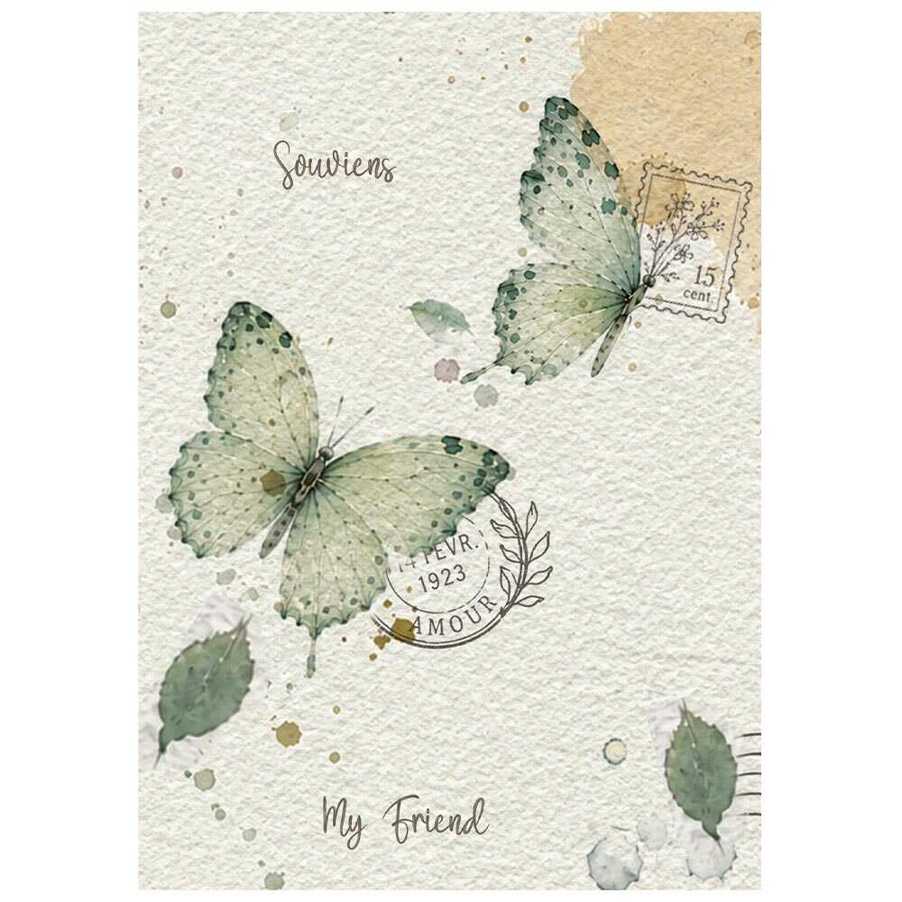Rice Paper A6 - 8-pack - Flowers and Poems