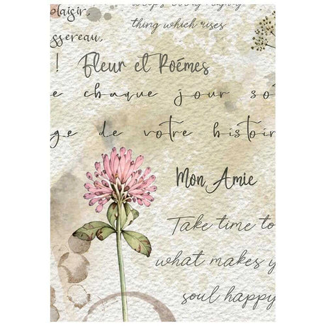 Rice Paper A6 - 8-pack - Flowers and Poems