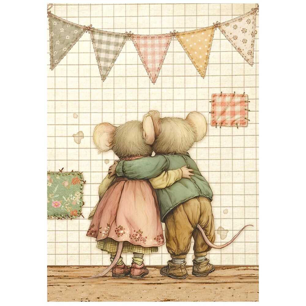 Rice Paper A6 - 8-pack - Cozy Family
