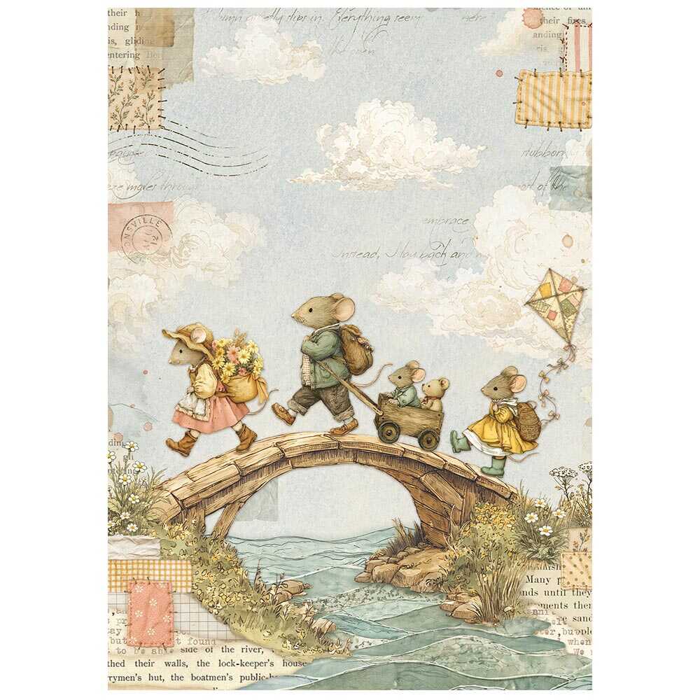 Rice Paper A6 - 8-pack - Cozy Family