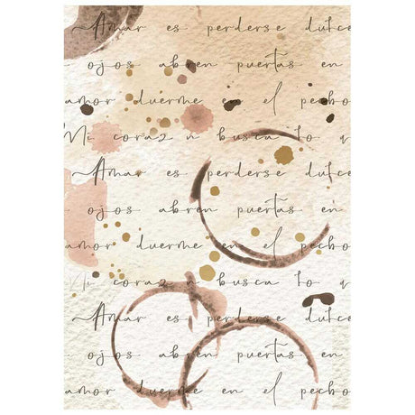 Rice Paper A6 - 8-pack - Backgrounds - Flowers and Poems