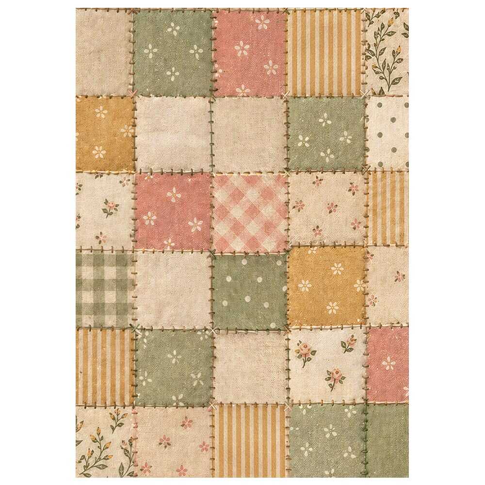 Rice Paper A6 - 8-pack - Backgrounds - Cozy Family