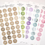 Stickers - Date Dots - Purple